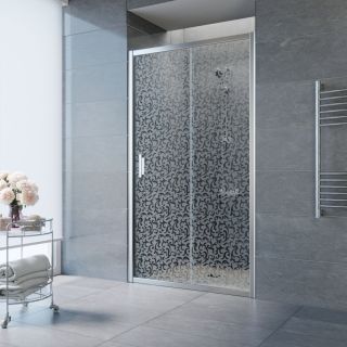 Душевая дверь Vegas Glass ZP 125 08 R03, профиль хром, стекло с узором