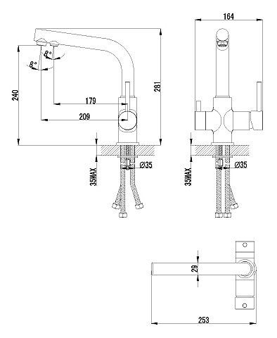 Смеситель кухонный Lemark Comfort LM3061C фото 3