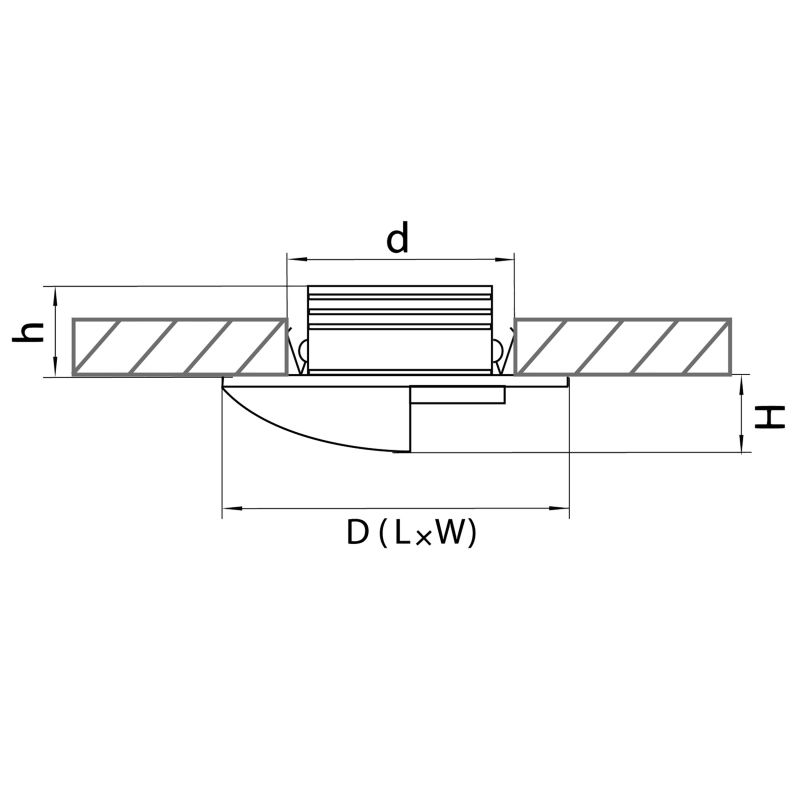 Светильник точечный встраиваемый Lumina 1W 212137 фото 3