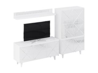 Композиция мебели (тумба, шкаф, полка) Kristal 2 ОГОГО Обстановочка белый BD-1754329