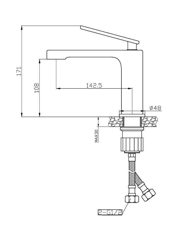 Смеситель для раковины Agger Beauty A2602100