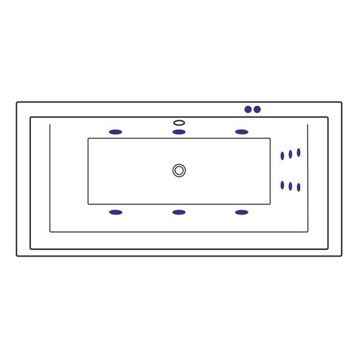 Акриловая ванна Excellent Crown Grand WAEX.CRG19.LINE.BR 190x90 с г/м, бронза