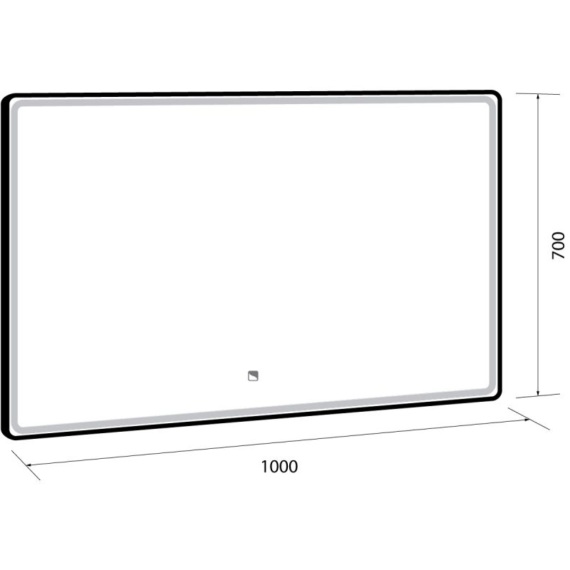 Зеркало LED-подсветка Dreja POINT 99.9030 100x70 см