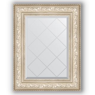 Зеркало с гравировкой в багетной раме 60x78 Evoform EXCLUSIVE-G BY 4039 виньетка серебро