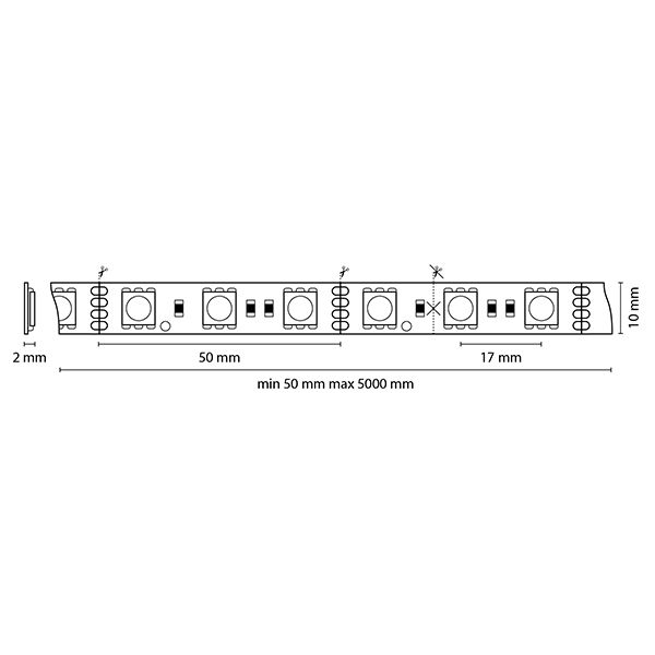 Светодиодная лента Lightstar 12V 14,4W IP20 3000-4000-6000K 400050