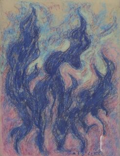 Картина "Голубая пламень" Лика Волчек