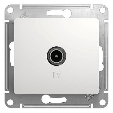 Розетка TV оконечная 1DB Белая Systeme Electric Glossa BD-2325305 фото 1