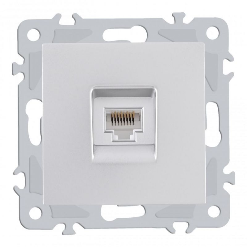 Розетка интернет, RJ45 206.45-1.silver Arte Milano