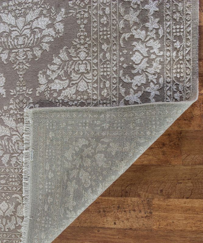 Индийский ковер из шерсти и арт-шёлка Carpet «KING OF AGRA» NO9N-GRY-GRY 175 x 242 см фото 4