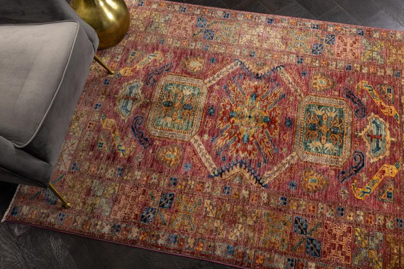 Пакистанский ковер из шерсти Carpet «KAZAK ROYAL» 227494-PUR-PUR 129 x 176 см