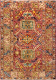 Пакистанский ковер из шерсти Carpet «KAZAK ROYAL» 227494-PUR-PUR 129 x 176 см