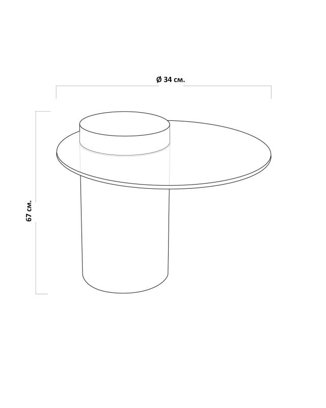 Приставной столик LH Mirror Home Мартиника черного цвета BD-3126387 фото 3