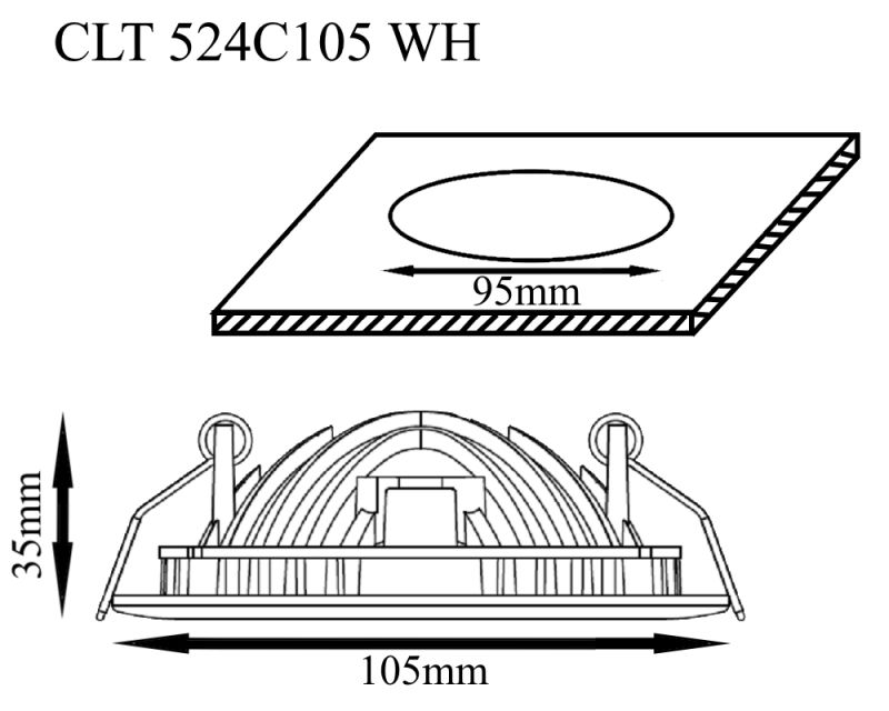 Встраиваемый светильник Crystal Lux 6W CLT 524C105 WH