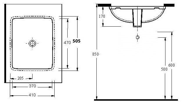 Раковина врезная BeWash Balaton 93501001 50,5 cм