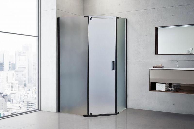 Душевой уголок Royal Bath RB1180TR-C, 80х110 см, профиль белый, стекло матовое фото 5