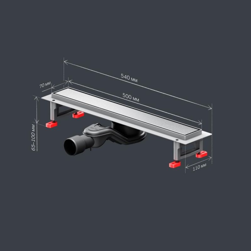 Душевой лоток AM.PM MasterFlow W01SC-U11-050-04SB сталь