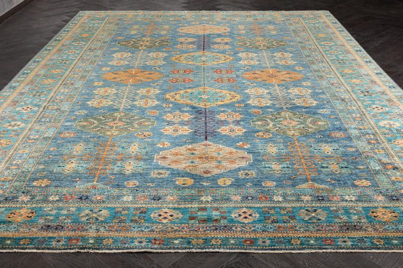 Пакистанский ковер из шерсти Carpet «KAZAK ROYAL» 231687-GREY-GREY 305 x 424 см