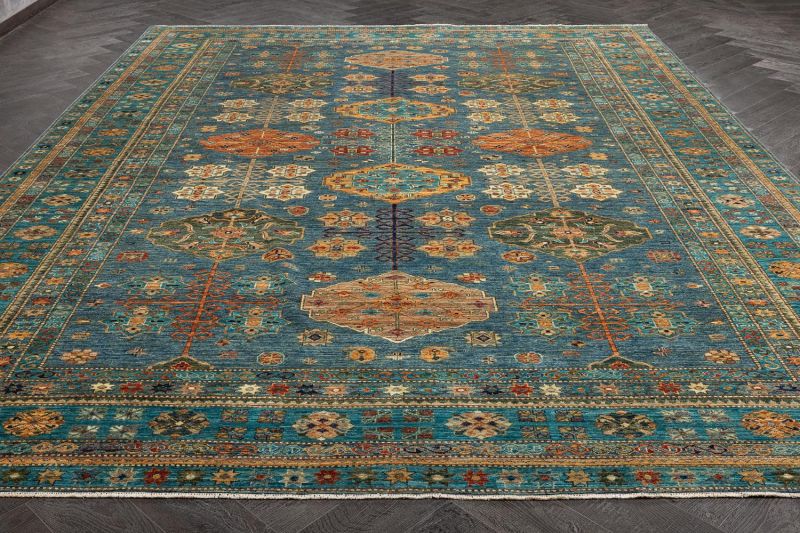 Пакистанский ковер из шерсти Carpet «KAZAK ROYAL» 231687-GREY-GREY 305 x 424 см