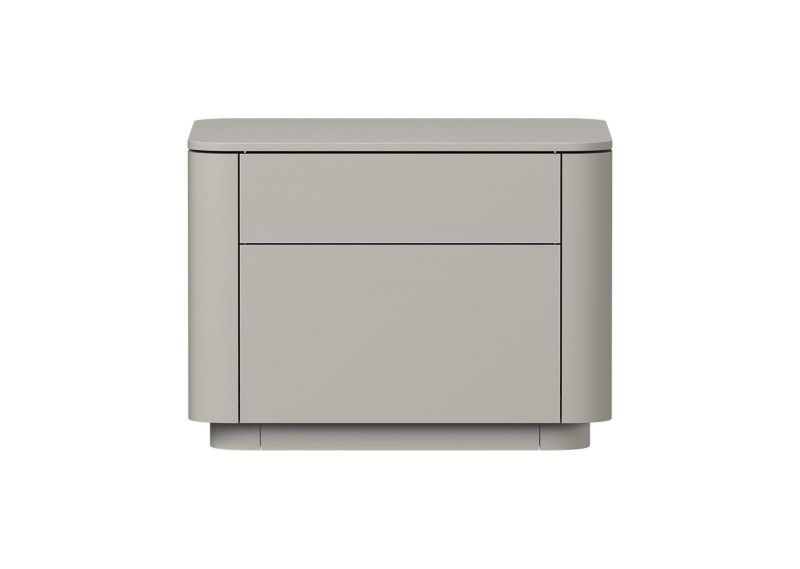 Тумба прикроватная Ellipsefurniture Tammi 2 ящика ширина 50 см (серо-бежевый) TM010202150101 фото 1