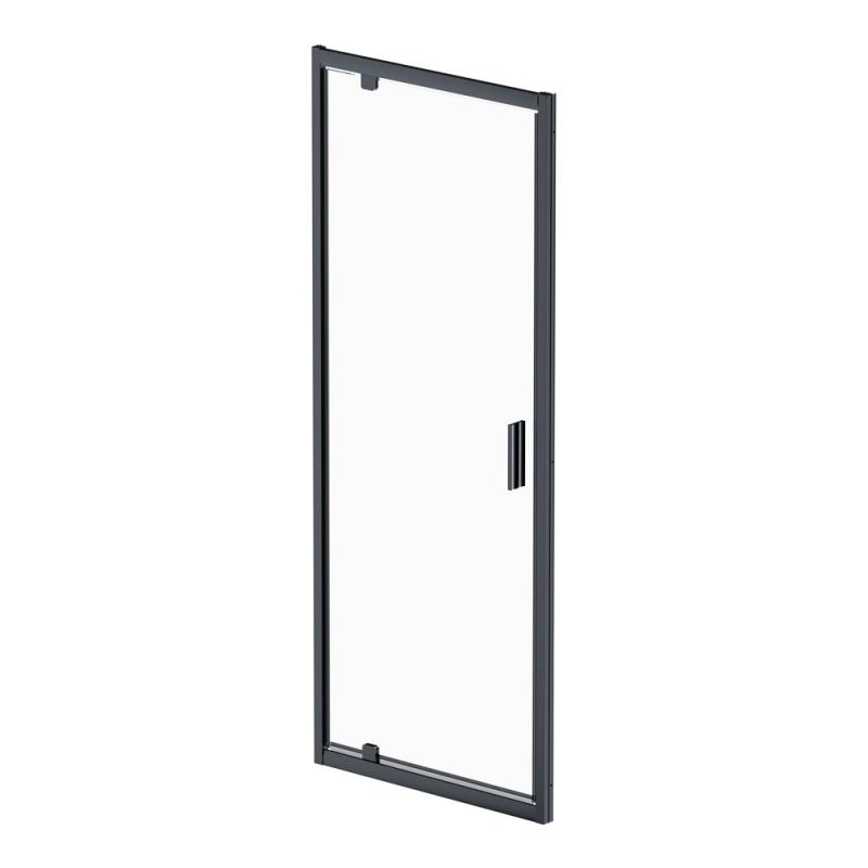 Душевая дверь AMPM Gem W90G-80-1P-BT 80x195 см, профиль черный матовый, стекло прозрачное фото 1