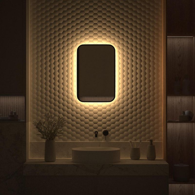 Зеркало для ванной DEFESTO AURA DF 2972R с LED-подсветкой и ИК - выключателем 40x60см фото 5