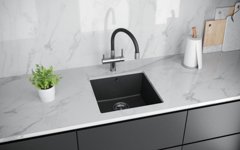 Кухонная мойка KuchenStern UNDER 50 100BL10 Черный BL фото 2
