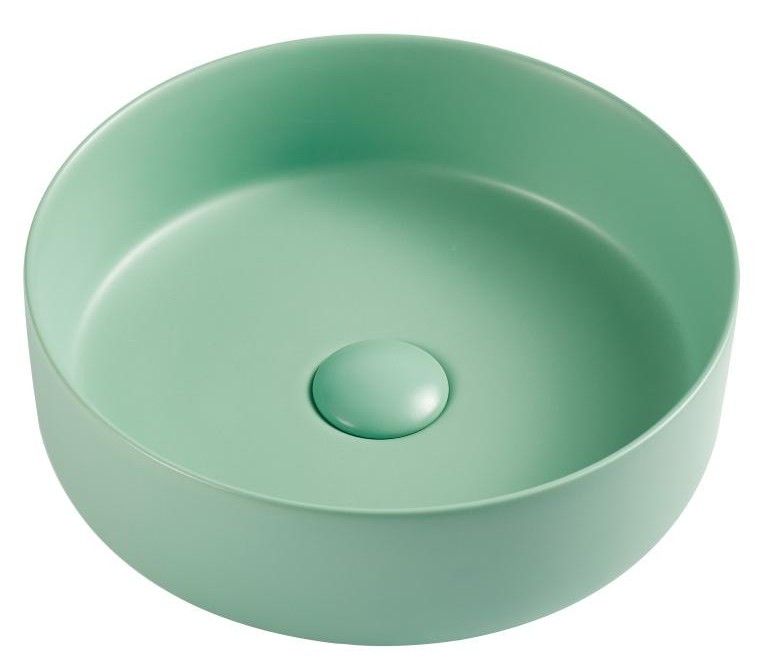 Раковина накладная D&K Matrix DT1391512, 35,5 см, светло-зеленая фото 1