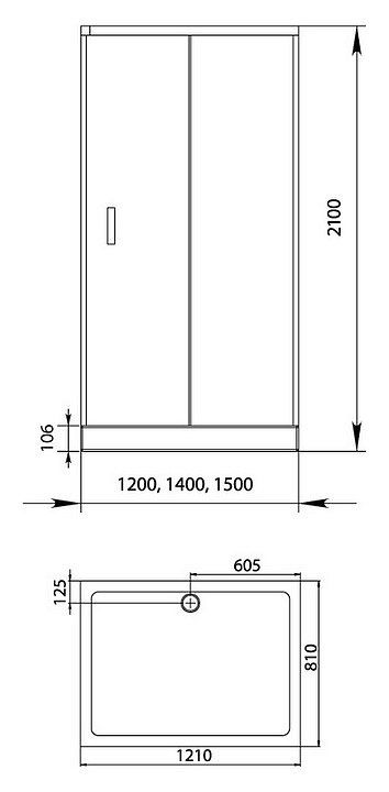 Душевой уголок Aquanet Alfa NAA1131 80х120х200