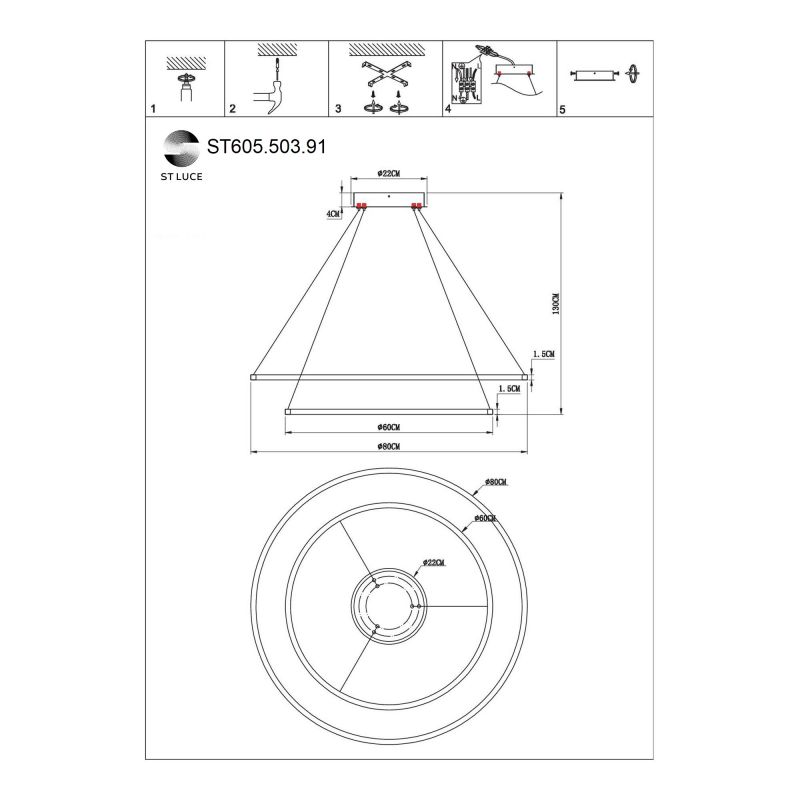 Cветильник подвесной  SMART ST Luce  ST605.503.91