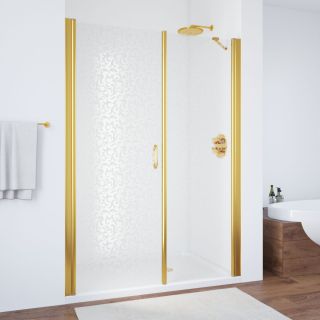 Душевая дверь Vegas Glass EP-F-2 185 09 R03 R, профиль золотой, стекло с узором