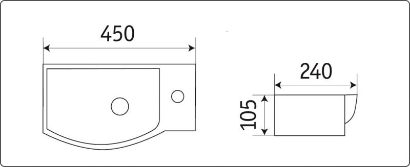 Раковина CeramaLux N 7947BL