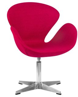 Кресло Dobrin 69A-LMO SWAN, цвет сиденья бордовый (AF5), алюминиевое основание