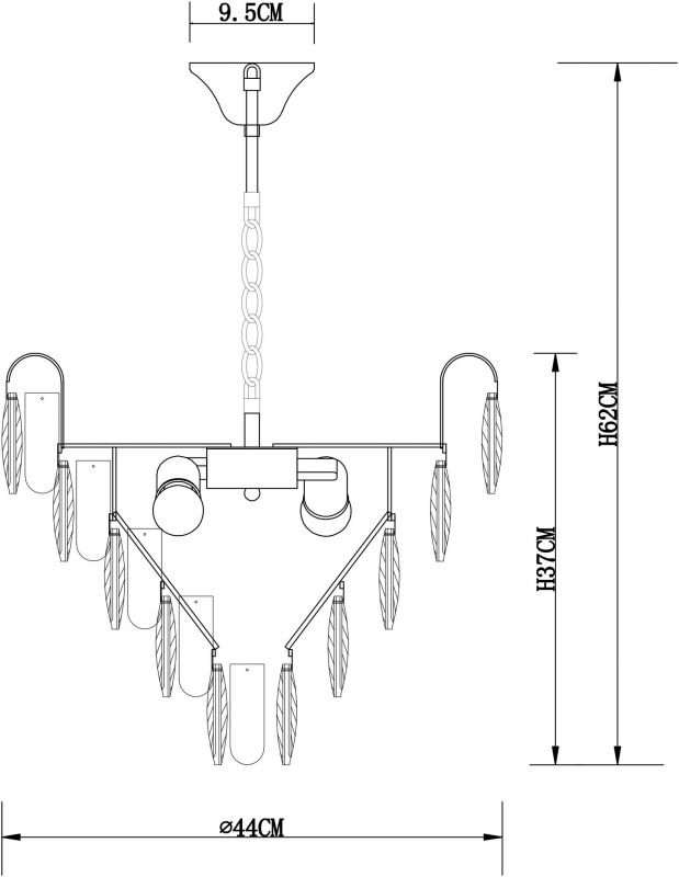 Люстра подвесная Arte Lamp VIVIEN A2719SP-6CC