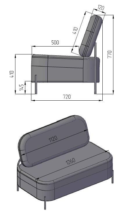 Диван R-Home Gawaii BD-1960128