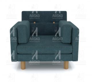 Кресло Ингвар голубой велюр BD-2153537