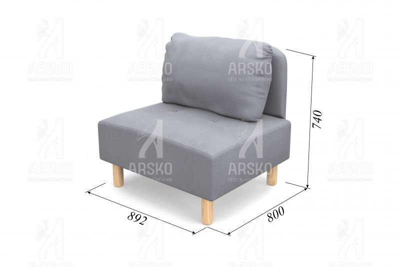Кресло Свельд серая рогожка BD-2161204