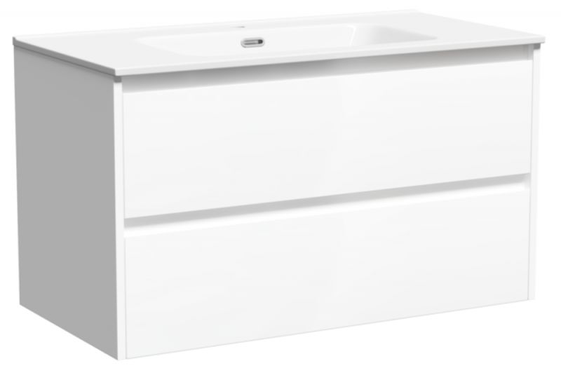 Тумба под раковину подвесная Sancos Libra LB90W белая 90 см фото 1