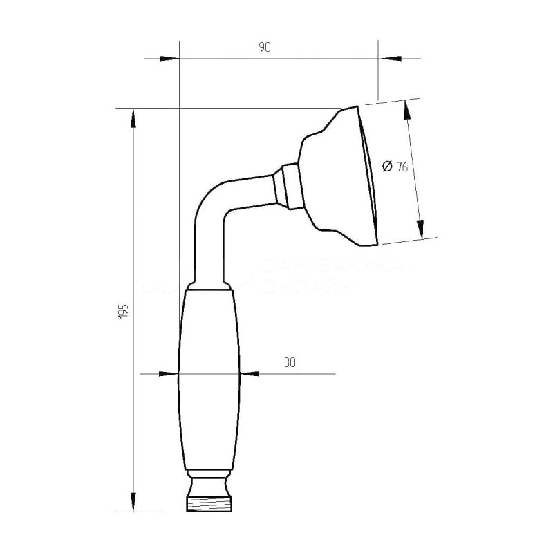 Лейка для душа Webert AC0428010, золото