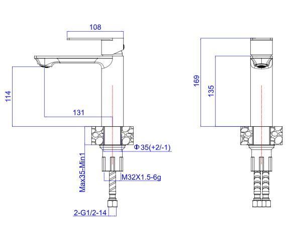 Смеситель для раковины ESKO Beijing BJ26