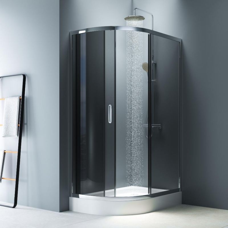 Душевой уголок AM.PM Like Solo Slide W83UG-302U120CG 120x80 см, глянцевый хром/тонированное фото 3