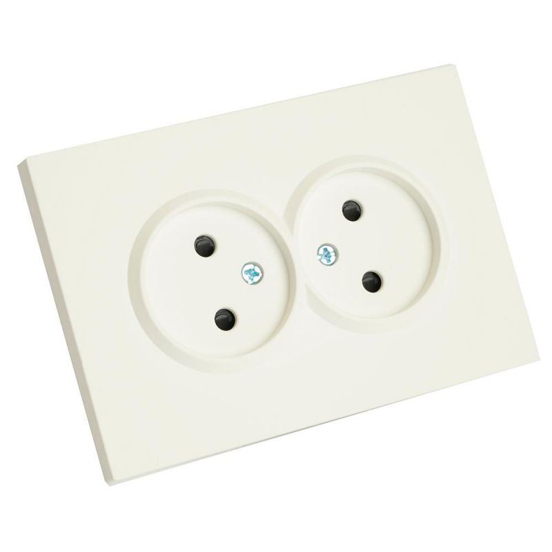 Розетка двухместная Stekker Эмили с защитной шторкой 250В, 16А, RST16-5116-01, белый фарфор, soft touch  49877 фото 2