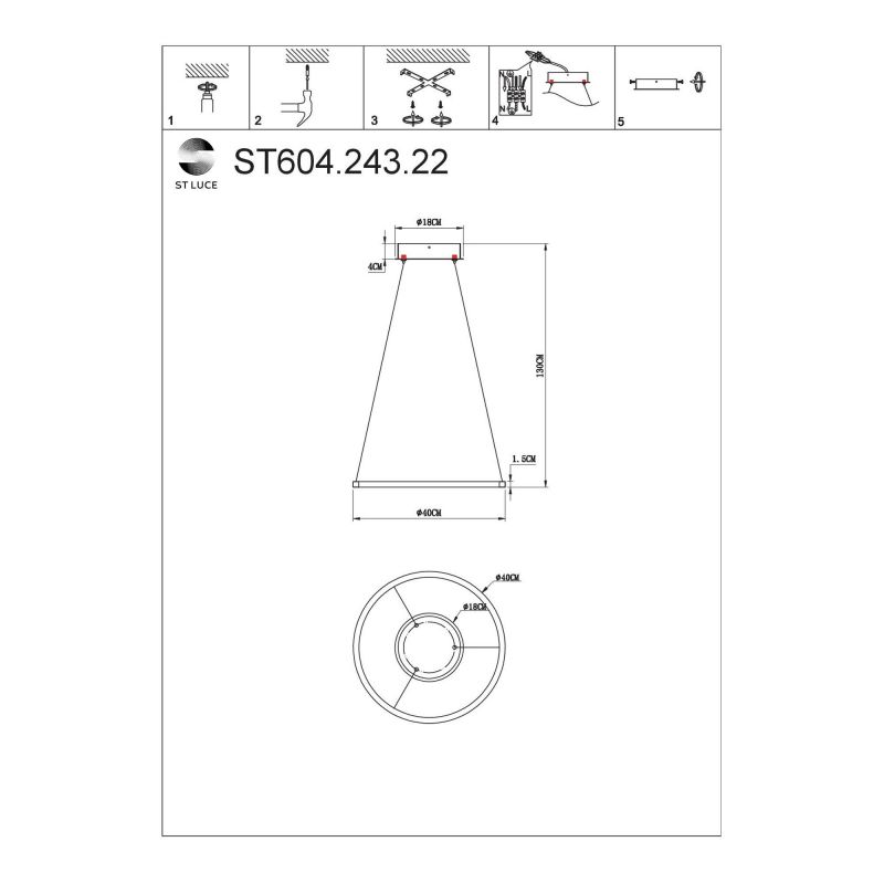 Подвесной светильник ST Luce ST604 OUT ST604.243.22