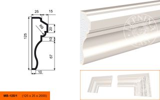 Молдинг Lepninaplast МВ-125/1