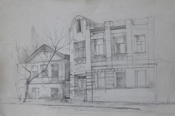 Картина "Улица Валовая" 25x35 Слыщенко Елена