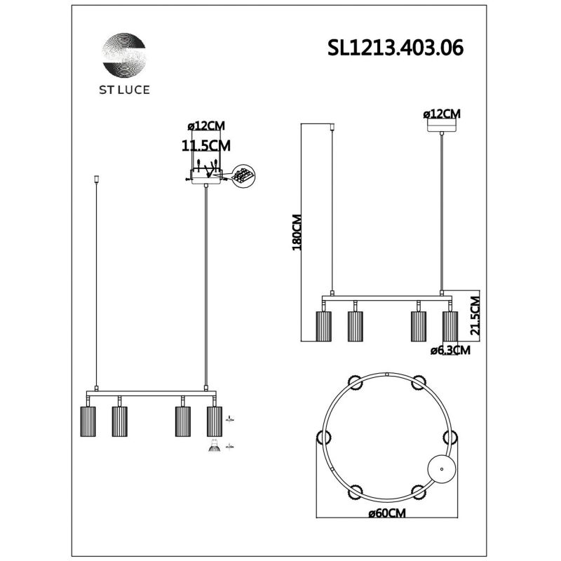 Светильник подвесной ST Luce KENDO SL1213.403.06