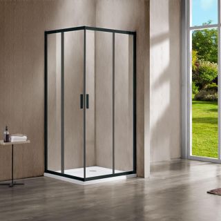 Душевой уголок Vincea Garda VSS-1G9011CLB 110х90 см, профиль черный, стекло прозрачное