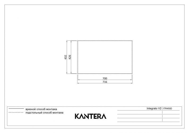 Кухонная мойка Kantera Integrato V2 44677