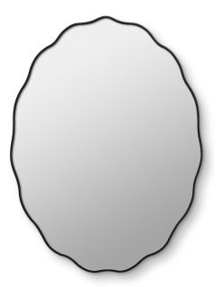 Зеркало Art Mirror в тонкой раме Fancy Oval Black Smal BD-3148685
