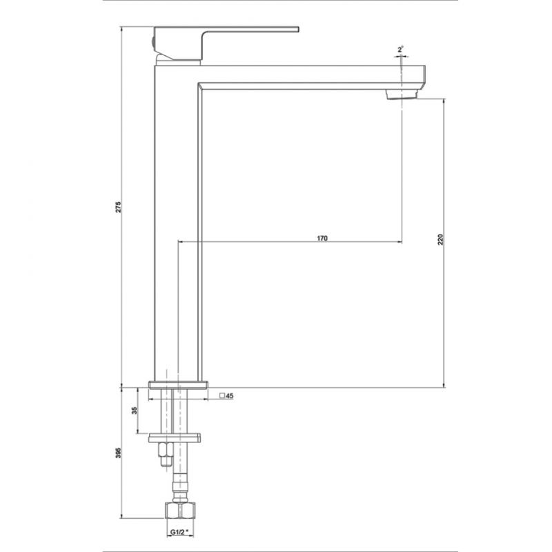 Смеситель для раковины Paini Grazia 21PZ205LL черный матовый фото 3