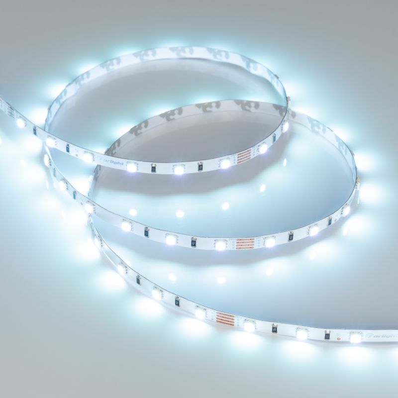 Светодиодная лента RT-G60-5mm 24V RGB (6.6 W/m, IP20, 3838, 5m) (Arlight, узкая) фото 4